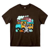 Chocolate Brown easter train Heavy Core Tee - Artiststas