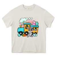 Cream easter train Heavy Core Tee - Artiststas