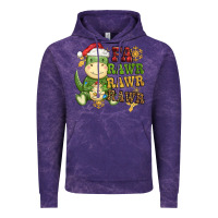 Cloud Purple watercolor t rex fa rawr rawr rawr christmas Vintage Hoodie - CowGirlArtShop