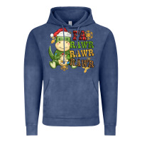 Vintage Denim watercolor t rex fa rawr rawr rawr christmas Vintage Hoodie - CowGirlArtShop