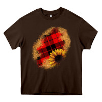 Chocolate Brown sunflower Christmas patch Heavy Core Tee - JahusDesignShop