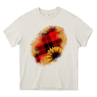 Cream sunflower Christmas patch Heavy Core Tee - JahusDesignShop
