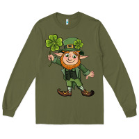 Army Green St. Patrick's day elf Long Sleeve Tee - CowGirlArtShop