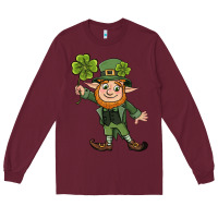 Burgundy St. Patrick's day elf Long Sleeve Tee - CowGirlArtShop