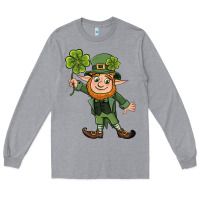 Heather Grey St. Patrick's day elf Long Sleeve Tee - CowGirlArtShop