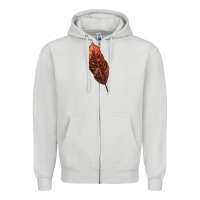 Dove Grey croton leaf Zipper Hoodie - LillyAllenDesigns