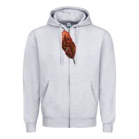 Heather Grey croton leaf Zipper Hoodie - LillyAllenDesigns