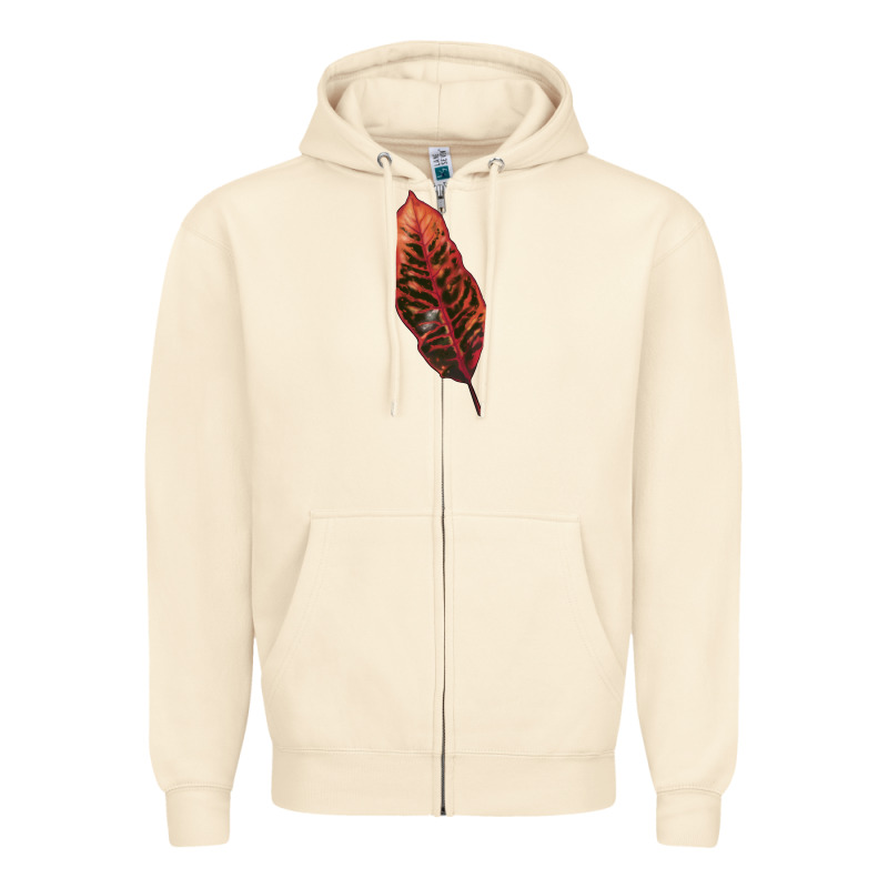 Croton Leaf Zipper Hoodie by LillyAllenDesigns | Teevron