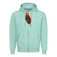 Seafoam croton leaf Zipper Hoodie - LillyAllenDesigns
