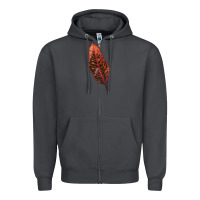Smoke croton leaf Zipper Hoodie - LillyAllenDesigns