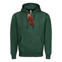 Sports Green croton leaf Zipper Hoodie - LillyAllenDesigns