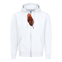 White croton leaf Zipper Hoodie - LillyAllenDesigns