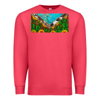 Cardinal cactus sunflower cowhide and turquoise license plate Premium Sweatshirt - Artiststas
