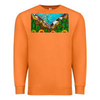 Carrot cactus sunflower cowhide and turquoise license plate Premium Sweatshirt - Artiststas