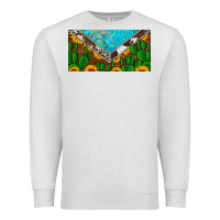 Oatmeal Heather cactus sunflower cowhide and turquoise license plate Premium Sweatshirt - Artiststas