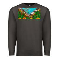 Smoke cactus sunflower cowhide and turquoise license plate Premium Sweatshirt - Artiststas