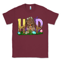 Burgundy Hop rabbit Classic Tee - NancyCooperArtShop