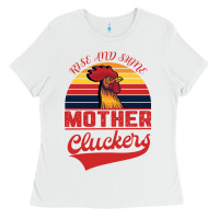 White Rise And Shine Mother Cluckers Ladies Tee - Bettercallsaul
