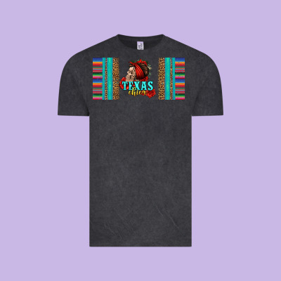 Texas Chica Skull With Bandana Vintage Tee Designed By Jasminsmagicworld