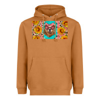 Meerkat mama bear with sunflowers and glasses license plate Heavyweight Hoodie - Artiststas