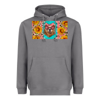 Storm mama bear with sunflowers and glasses license plate Heavyweight Hoodie - Artiststas