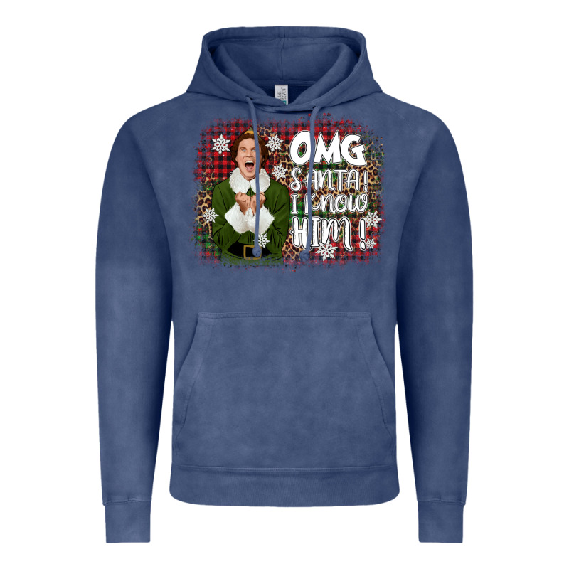The Elf Omg Santa Vintage Hoodie by CowGirlArtShop | Teevron