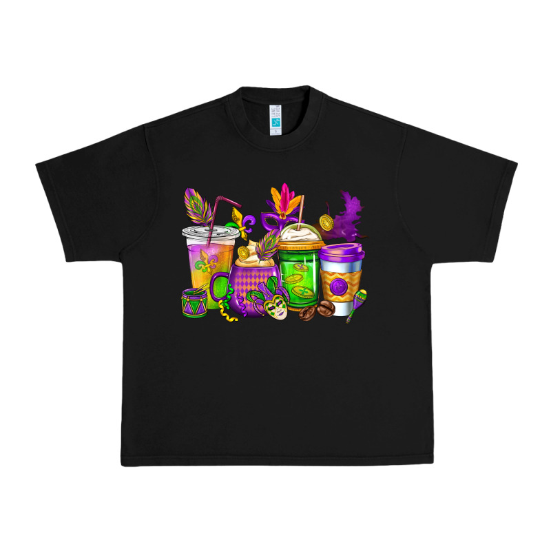 Mardi Gras Coffee Cups Cowgirl Urban Heavy Tee by CowGirlArtShop | Teevron