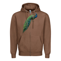 Chestnut Peacock Zipper Hoodie - LillyAllenDesigns