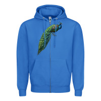 True Royal Peacock Zipper Hoodie - LillyAllenDesigns