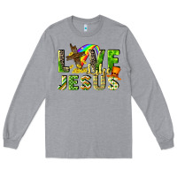 Heather Grey Love like Jesus Long Sleeve Tee - CowGirlArtShop