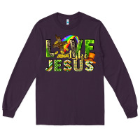 Plum Love like Jesus Long Sleeve Tee - CowGirlArtShop