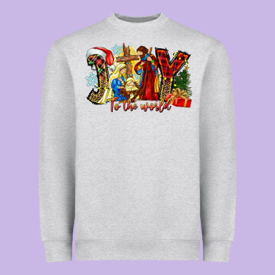 Joy To The World Heavyweight Sweatshirt Designed By Cowhidedigitalart
