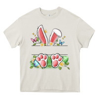 Cream easter bunny name frame Heavy Core Tee - Artiststas