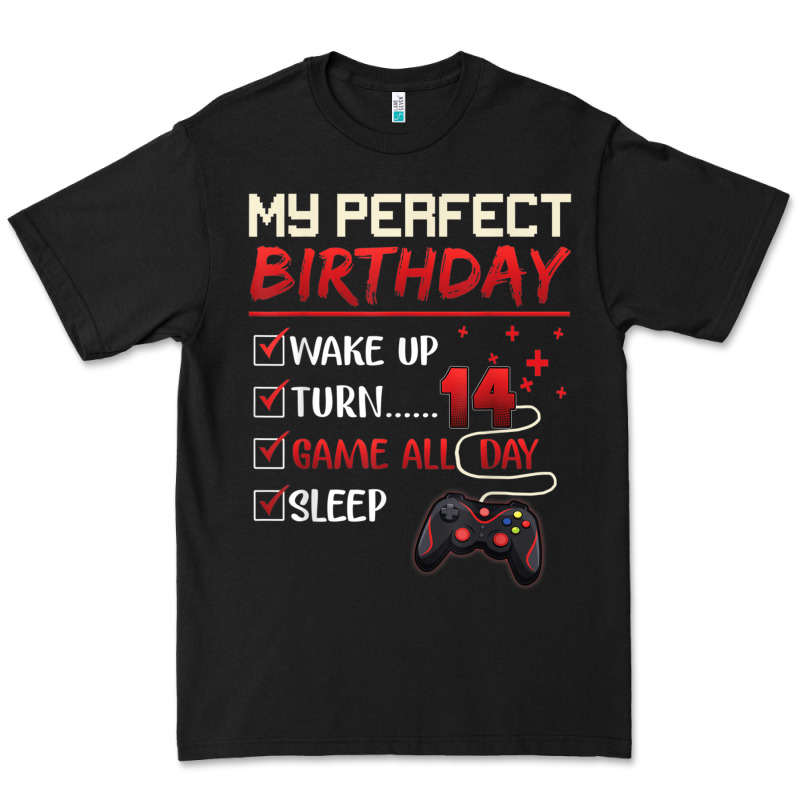 14 Year Old Gamer Gift Boy Teen 14th Perfect Birthday Gaming Premium Tee by trangStudio | Teevron