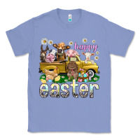 Colony Blue Happy Easter truck with farm animals Classic Tee - NancyCooperArtShop