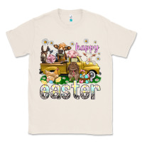 Natural Happy Easter truck with farm animals Classic Tee - NancyCooperArtShop
