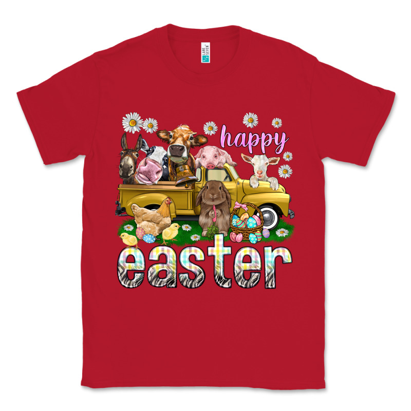 Happy Easter Truck With Farm Animals Classic Tee by NancyCooperArtShop | Teevron