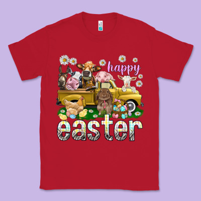 Happy Easter Truck With Farm Animals Classic Tee Designed By Nancycooperartshop