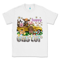 White Happy Easter truck with farm animals Classic Tee - NancyCooperArtShop