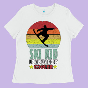 Ski Kid Like A Regular Kid But Coolers Ladies Tee Designed By Bettercallsaul