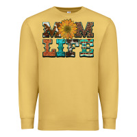 Antique Gold western cowhide leopard turquoise  leather aztec sunflower mom Premium Sweatshirt - Artiststas
