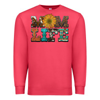 Cardinal western cowhide leopard turquoise  leather aztec sunflower mom Premium Sweatshirt - Artiststas