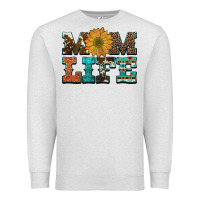 Oatmeal Heather western cowhide leopard turquoise  leather aztec sunflower mom Premium Sweatshirt - Artiststas