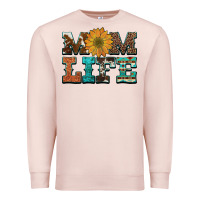 Pale Pink western cowhide leopard turquoise  leather aztec sunflower mom Premium Sweatshirt - Artiststas