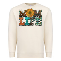 Sandshell western cowhide leopard turquoise  leather aztec sunflower mom Premium Sweatshirt - Artiststas