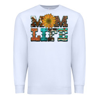 White western cowhide leopard turquoise  leather aztec sunflower mom Premium Sweatshirt - Artiststas