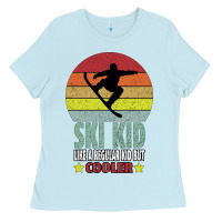 Baby Blue ski kid like a regular kid but coolers Ladies Tee - Bettercallsaul