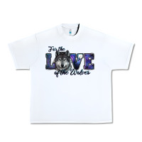 White For The Love Of The Wolves Urban Heavy Tee - RanaPortraitStore