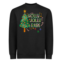 Black Jolly Jolly Babe Heavyweight Sweatshirt - CowhideDigitalArt