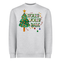Heather Grey Jolly Jolly Babe Heavyweight Sweatshirt - CowhideDigitalArt